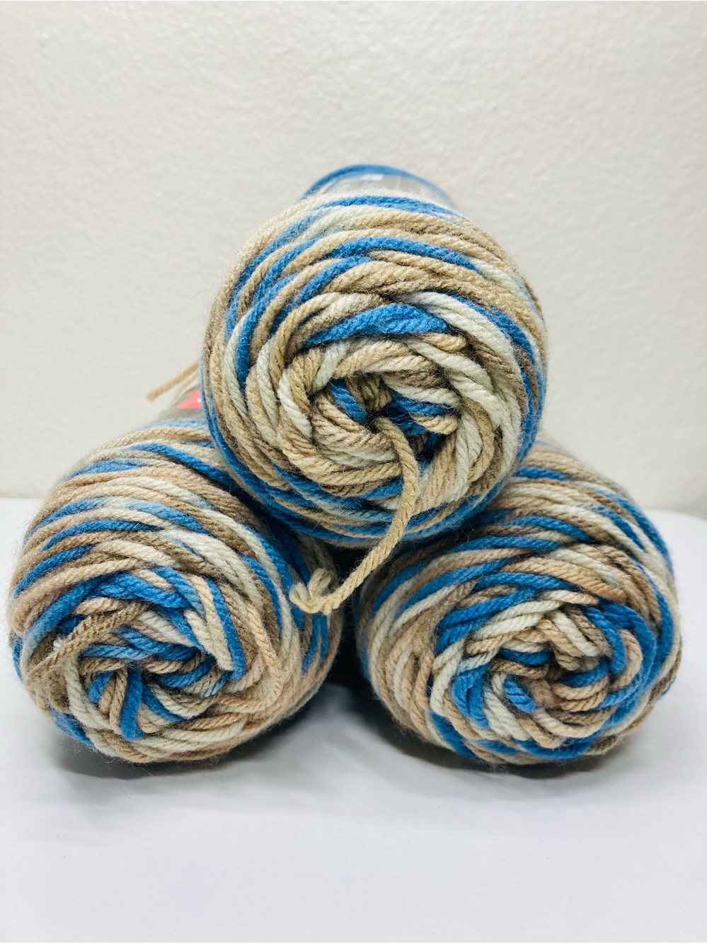 3 NEW Red Heart Super Saver Variegated 5oz each Color: Mirage 100% Acrylic